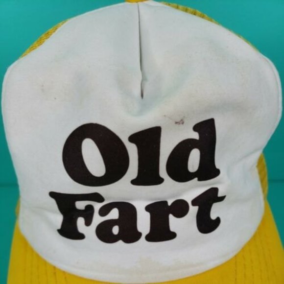 Vintage 80s Old Fart Snapback Mesh Trucker Hat Cap - Picture 7 of 10